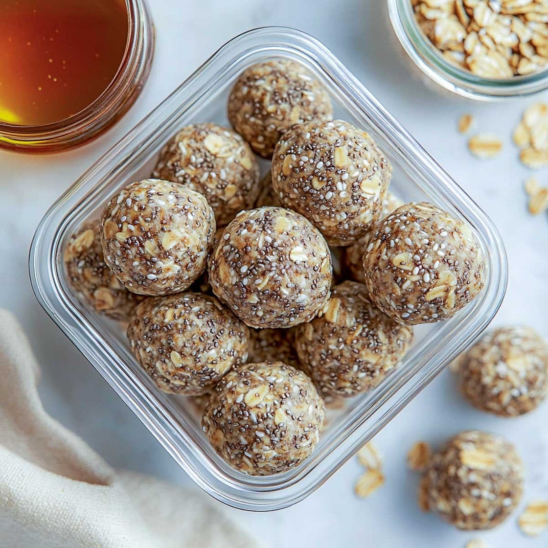 No Bake Chia and Flaxseed Energy Balls