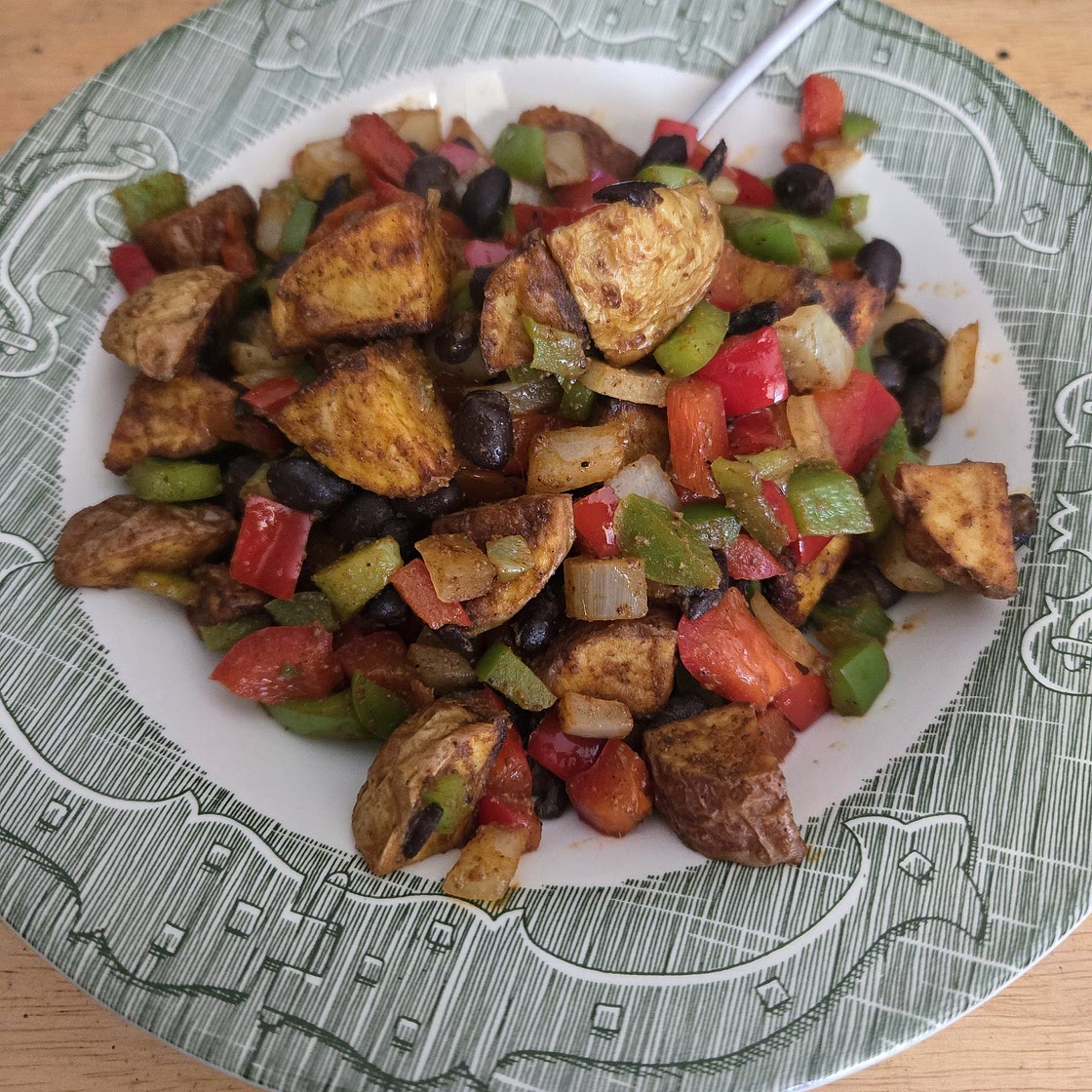 Peppers & Black Bean Morning Hash