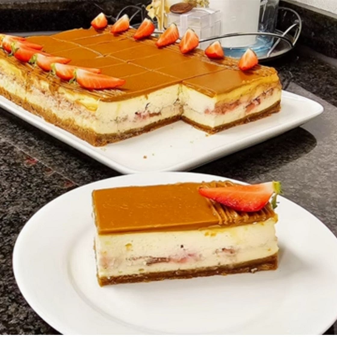 Biscoff Erdbeer Cheesecake! Dieses Rezept wirst du lieben! đ°đ