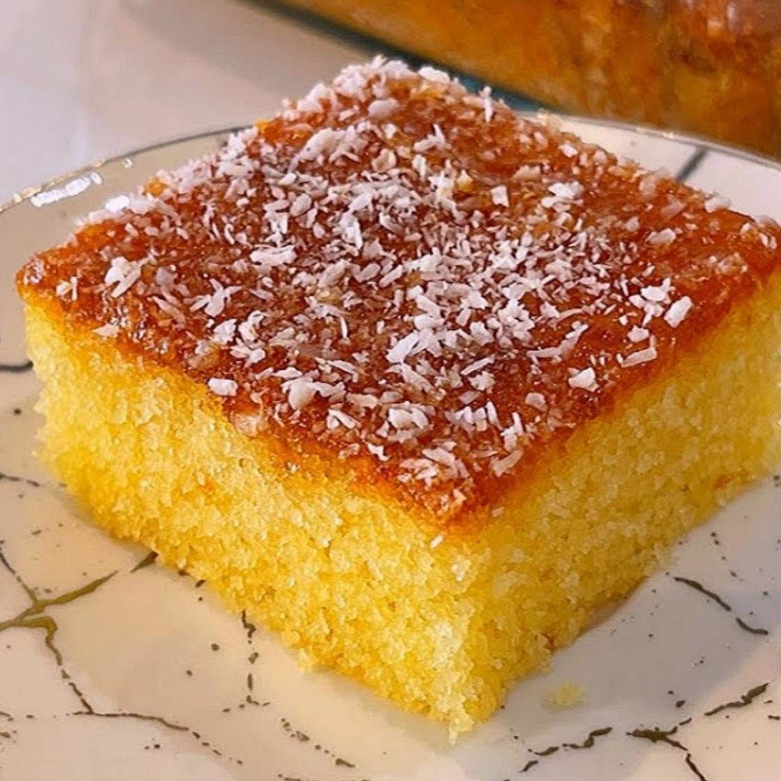 Basbousa Arabischer Grießkuchen