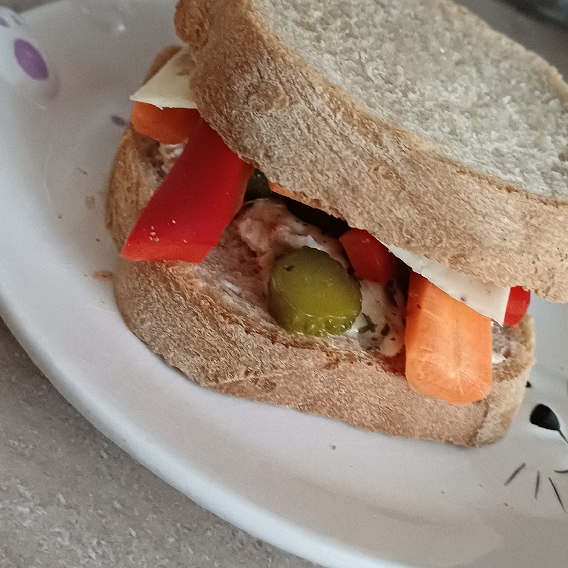Big summer veggie sandwich