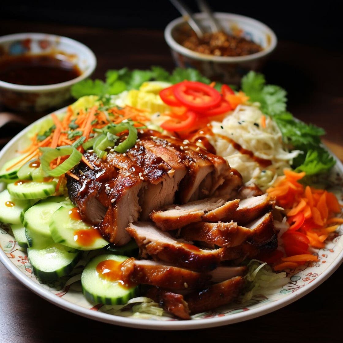 Chinese BBQ Chicken Chop Salad