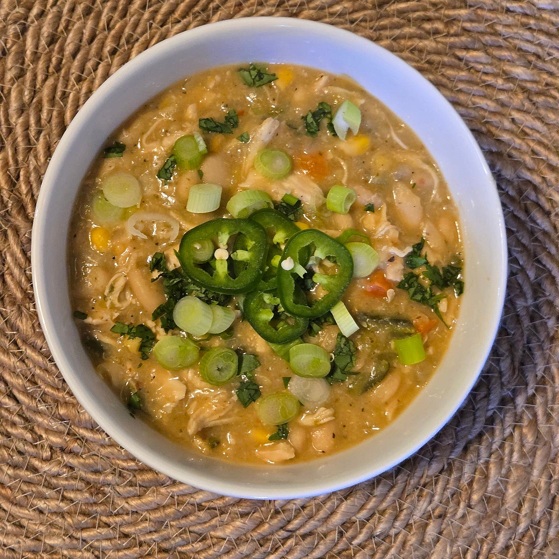 Roasted Tomatillo White Chili