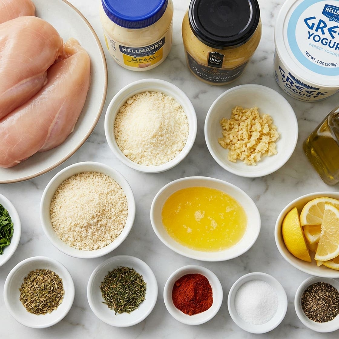 Melt-in-Your-Mouth Garlic Parmesan Chicken with Herbed Crust