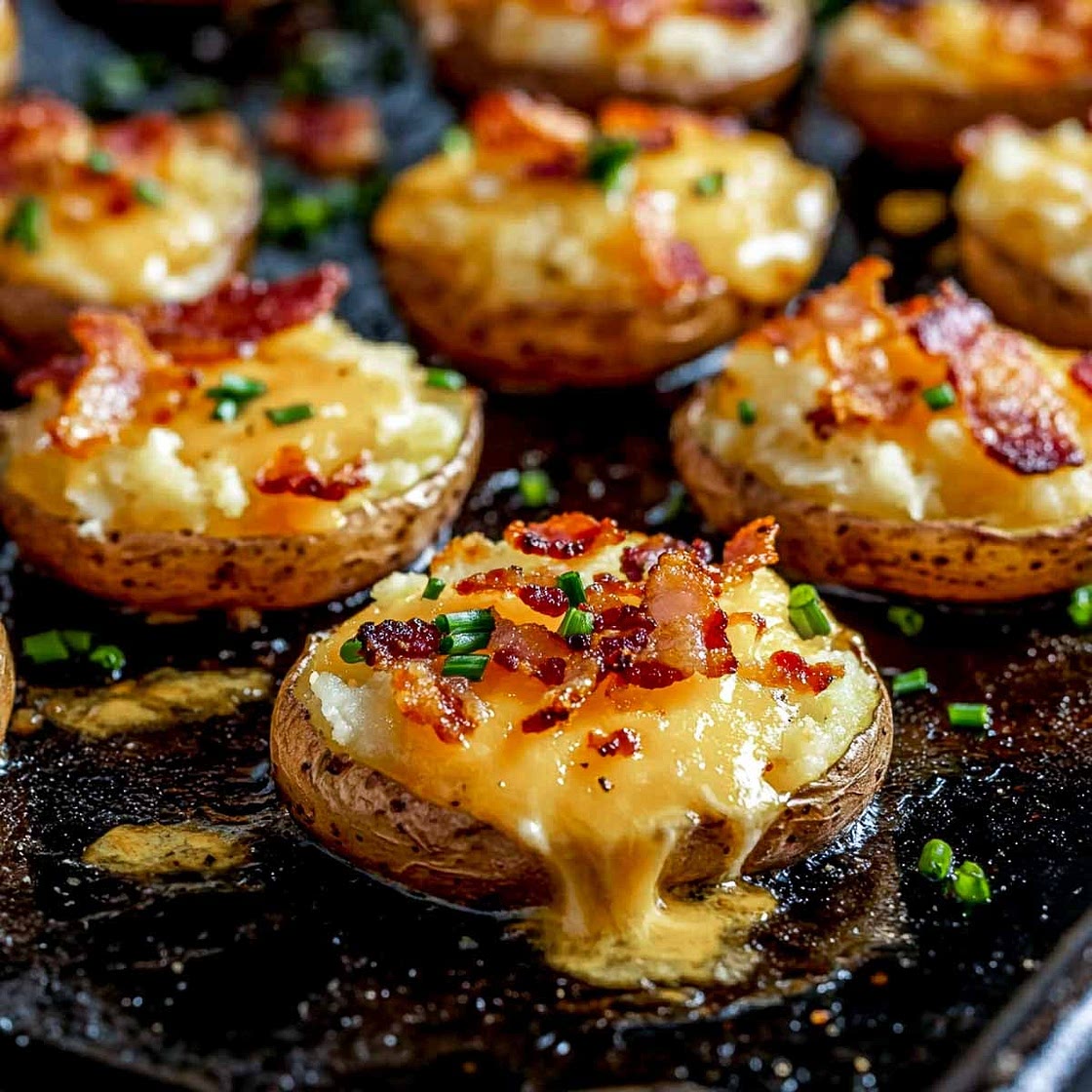 Blackstone Garlic Butter Smashed Potatoes
