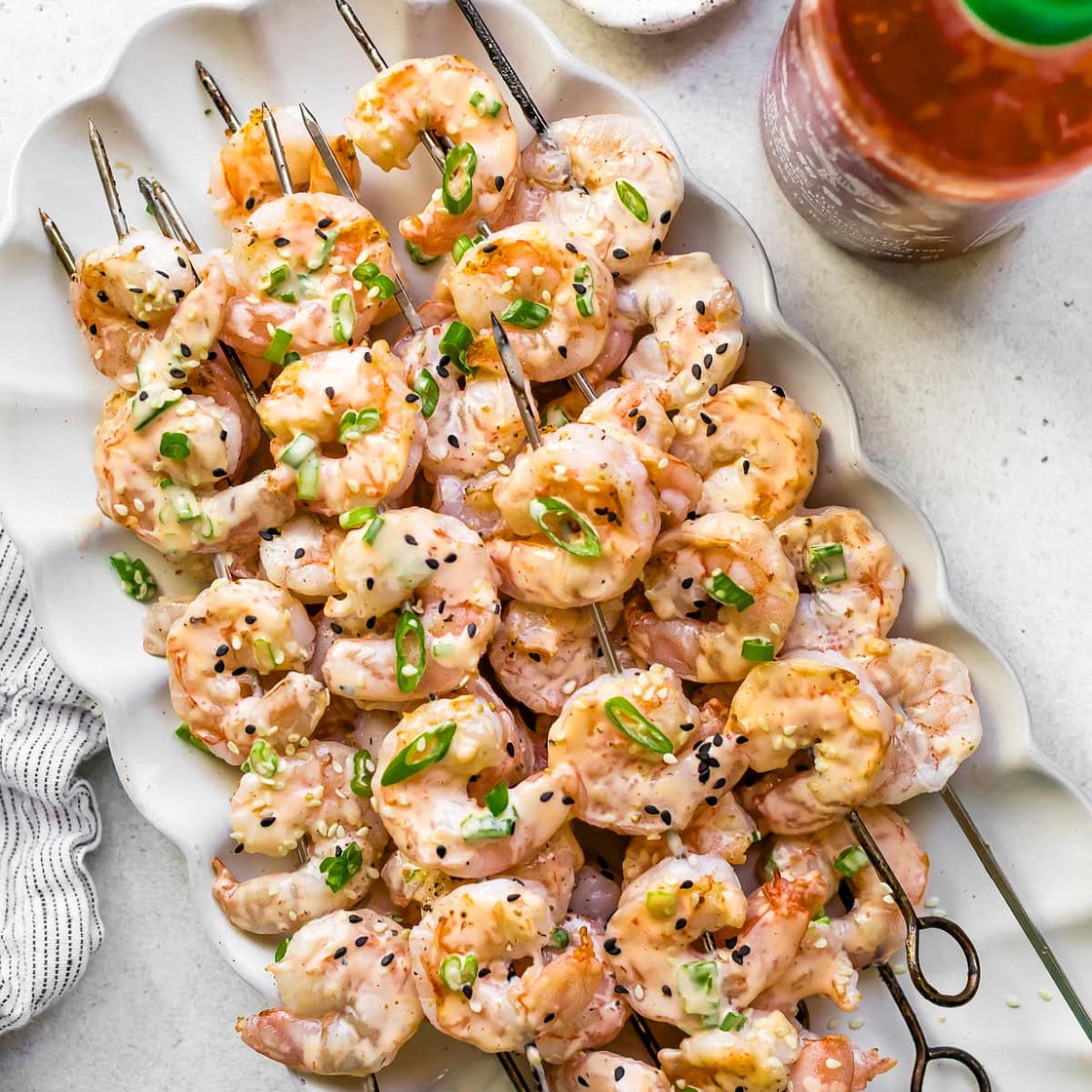 Bang Bang Shrimp Skewers