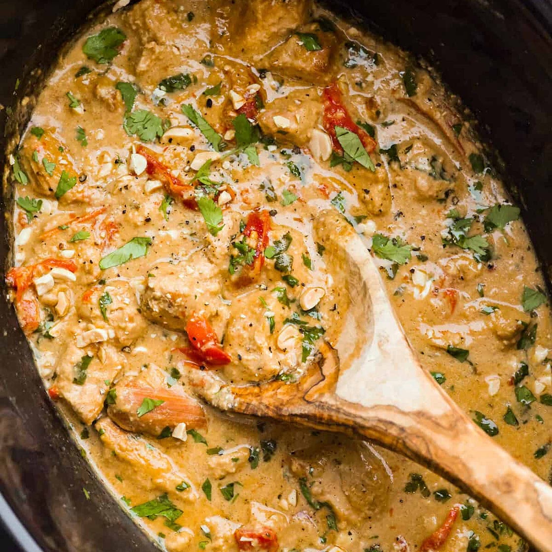 Slow Cooker Thai Peanut Chicken