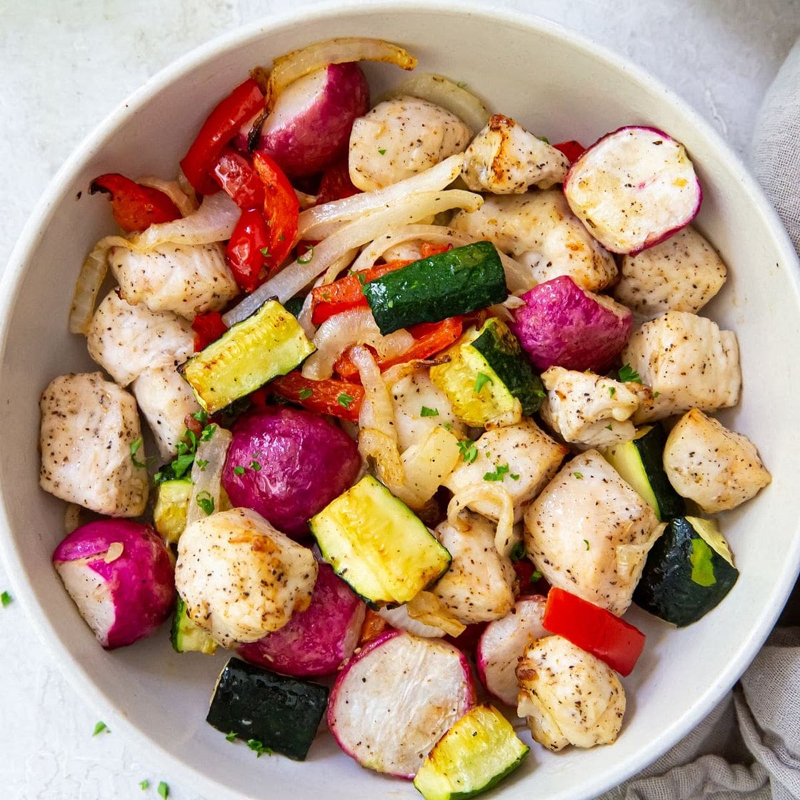 Air Fryer Chicken and Veggies