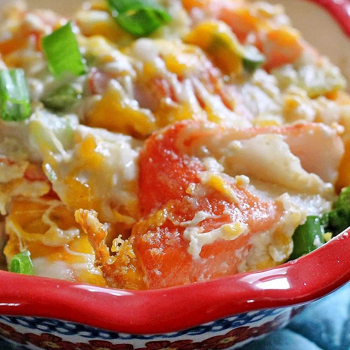 Buffet-Style Cheesy Crab Casserole