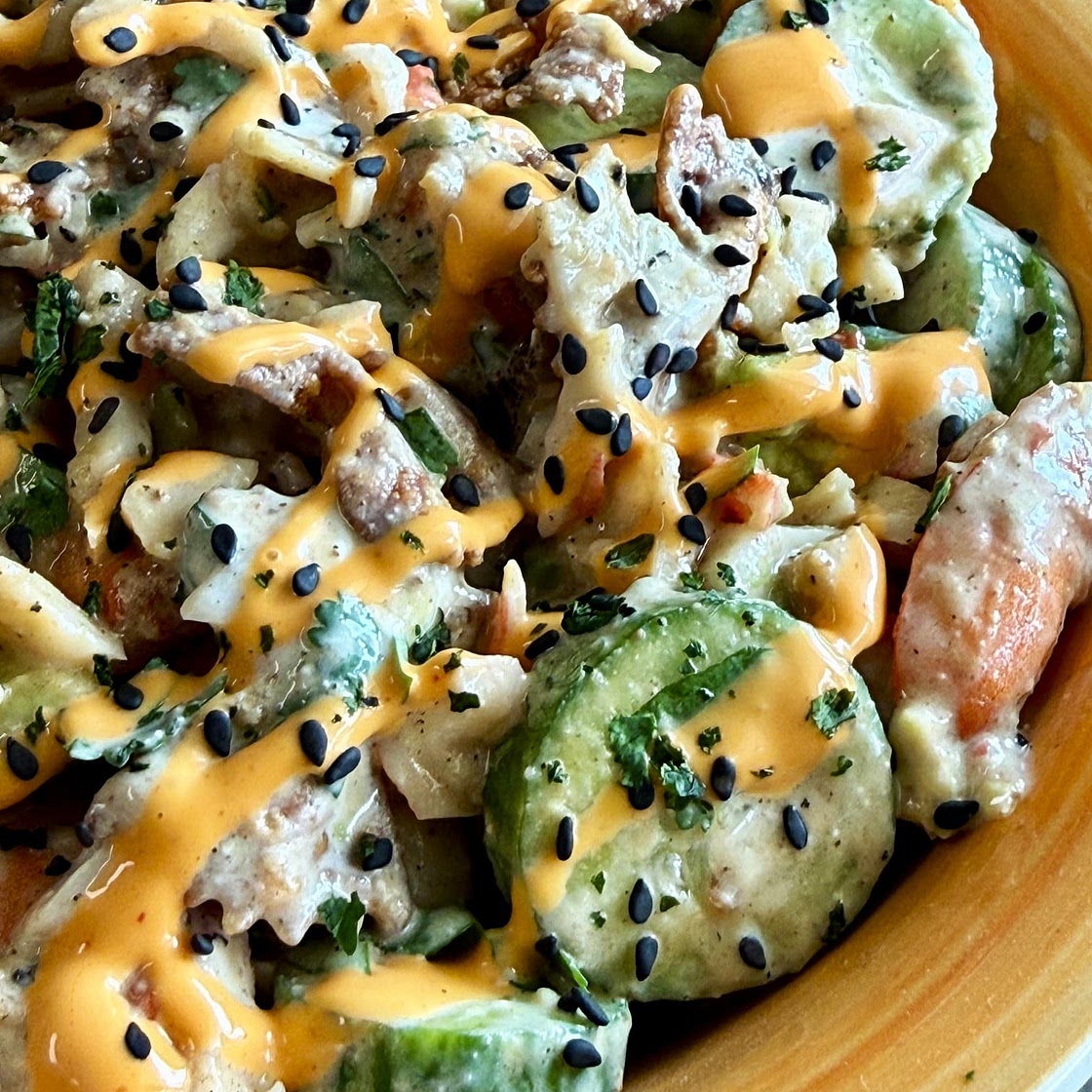 Crispy Cucumber Seafood Salads