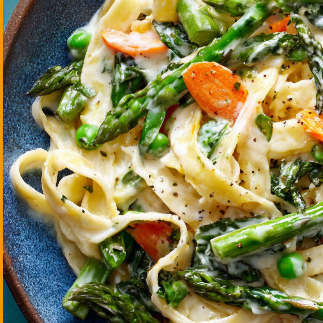 Vegetable Fettucine Alfredo