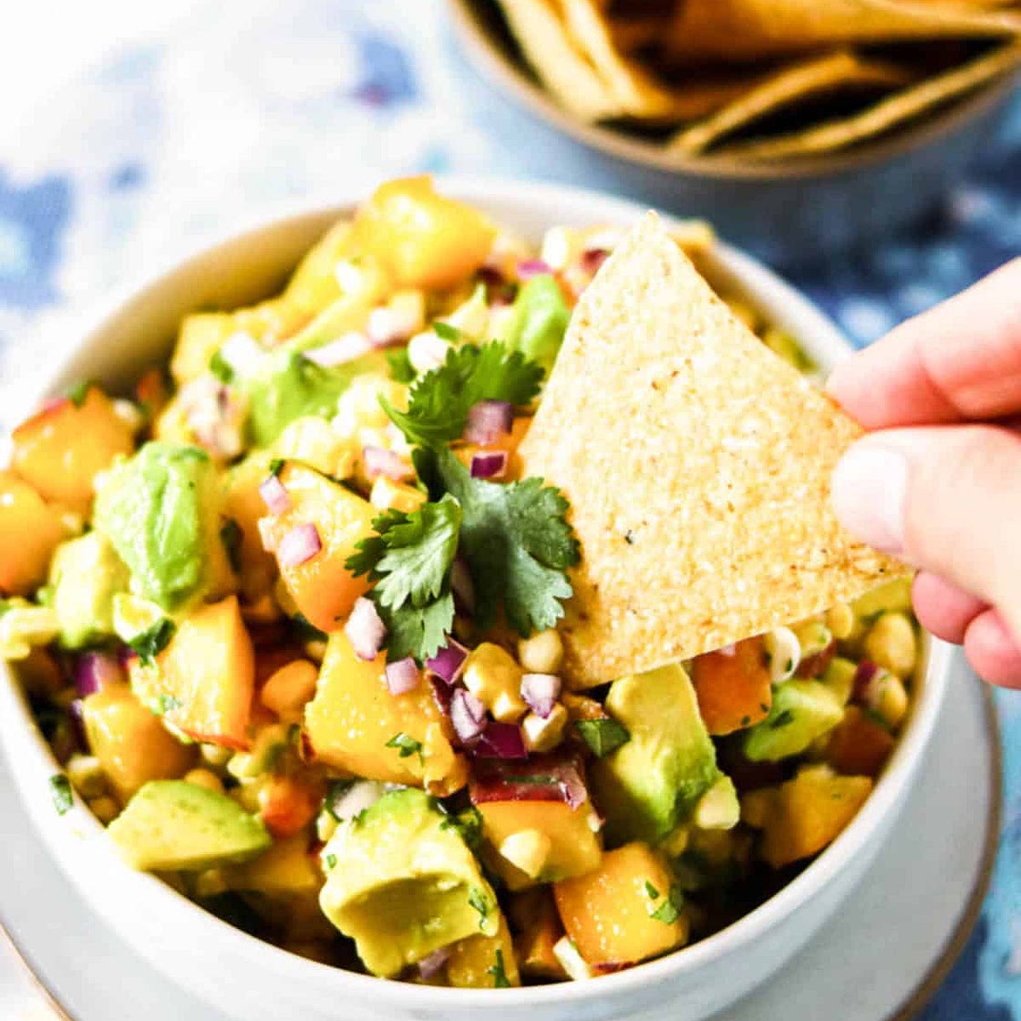 Peach Salsa (Fresh, Easy & Ready in 10 Minutes!)