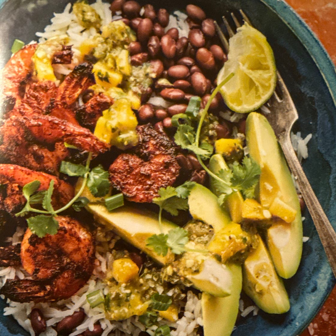 Jerk Shrimp & Mango Salsa Rice Bowls