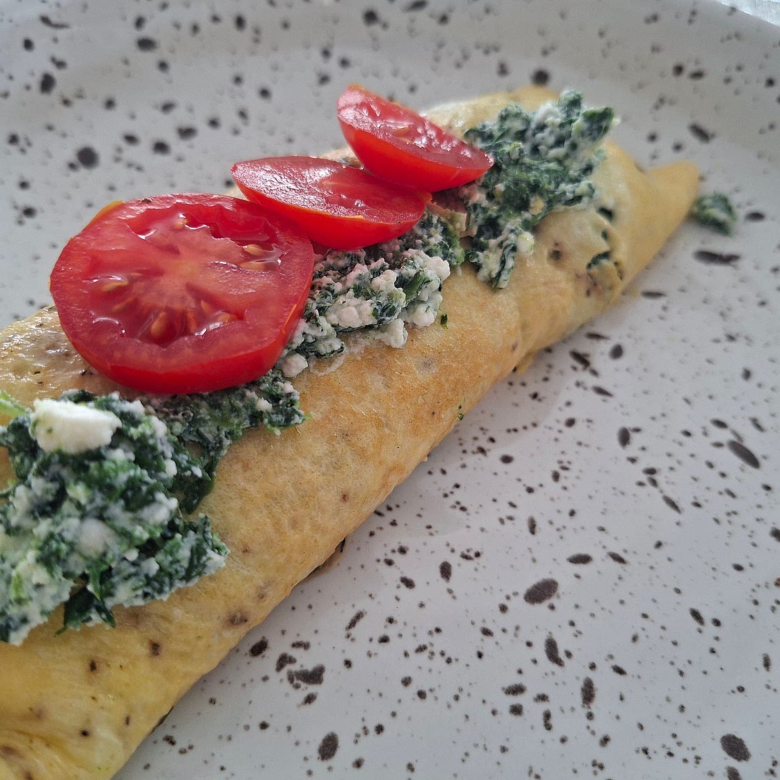 Omelette - Ricotta and spinach