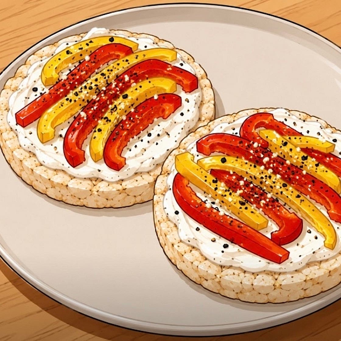 Savoury Goat Cheese Rice Cakes