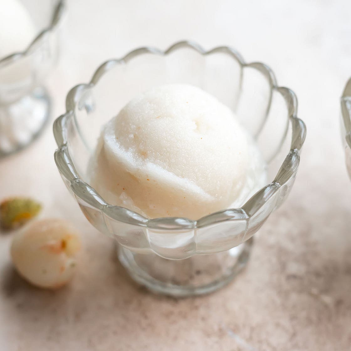 Refreshing Lychee Sorbet