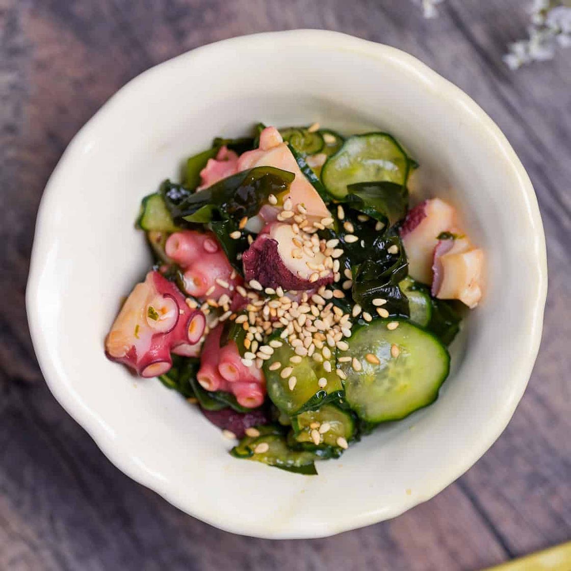Japanese Octopus Salad (Tako to Kyuri no Sunomono)