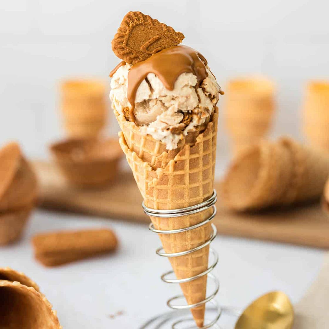 High Protein Biscoff Ice Cream - Easy No-Churn Recipe