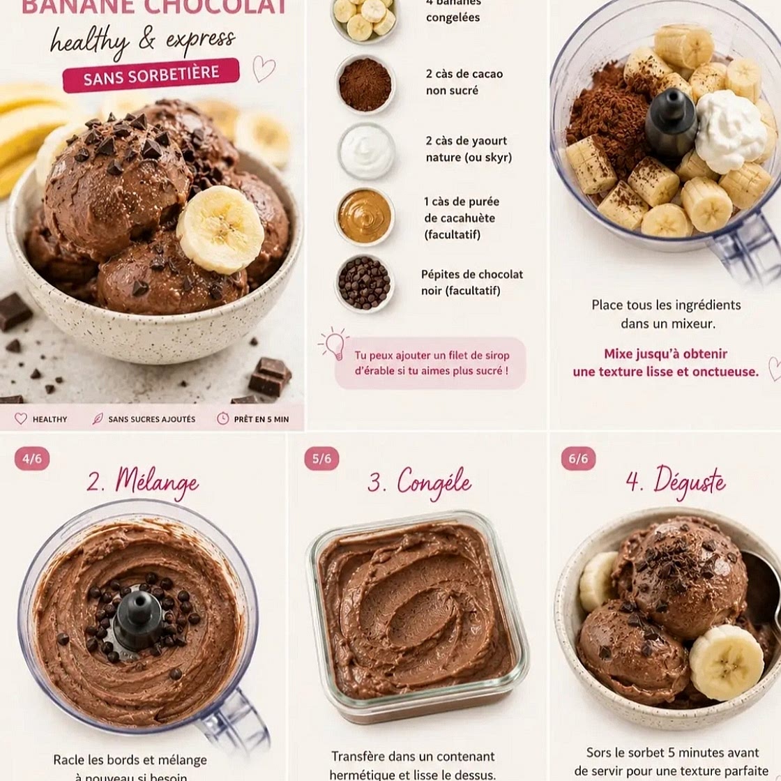 Glace au chocolat sans sorbetière (vegan)