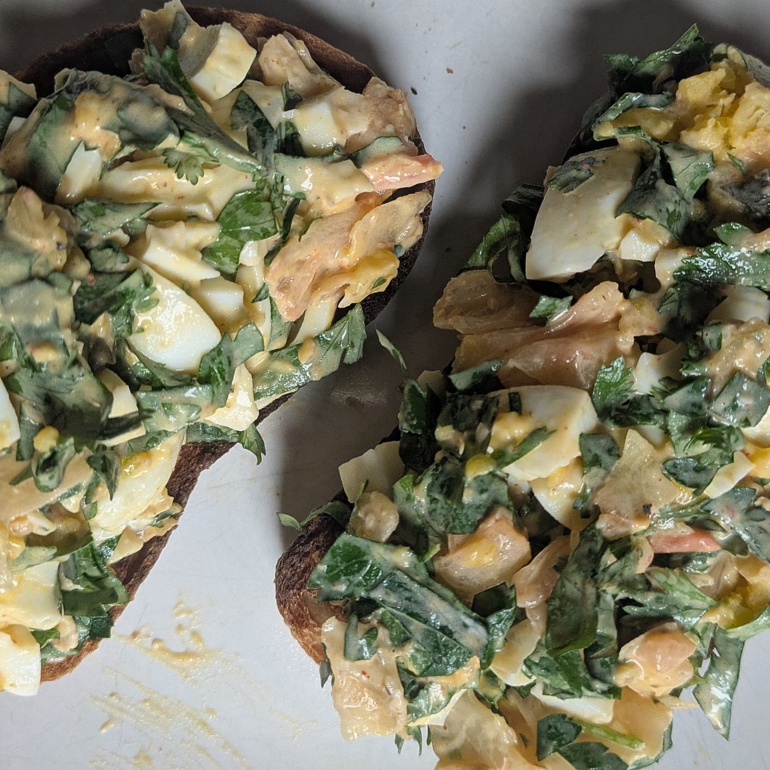 Herby Kimchi Egg Salad