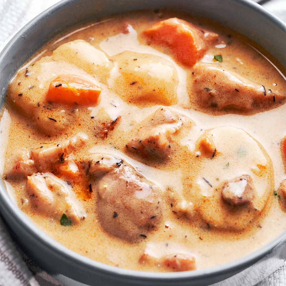 Creamy Chicken Cheddar Potato Chowder