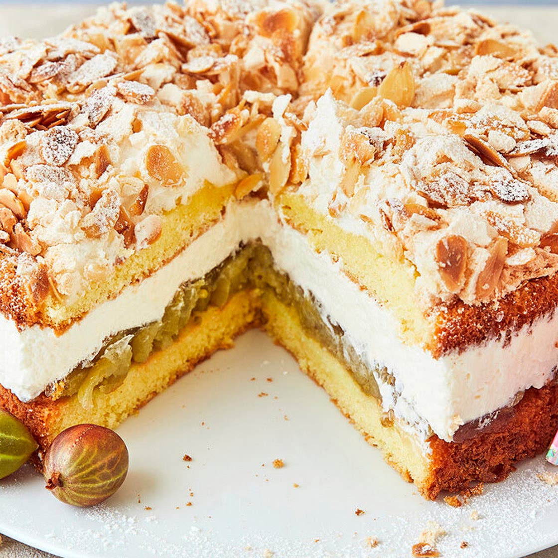 Schwimmbadtorte – Omas Rezept mit Stachelbeeren