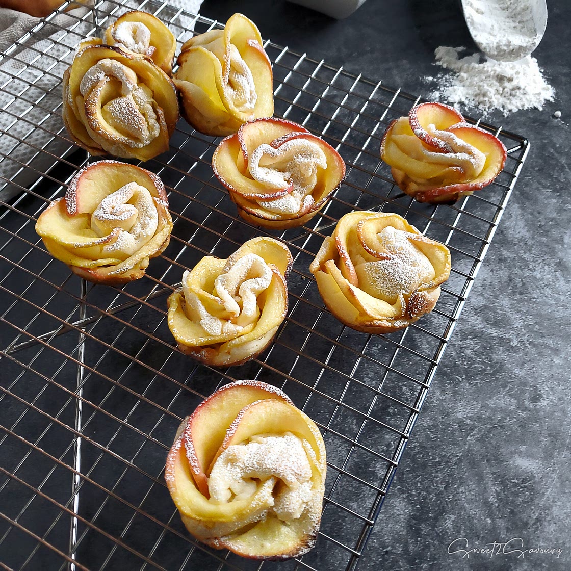 Apple Rose Shortbread Cookies (6 Ingredients)