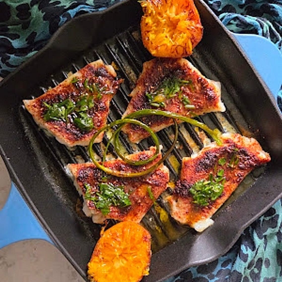 Charred Orange Cod