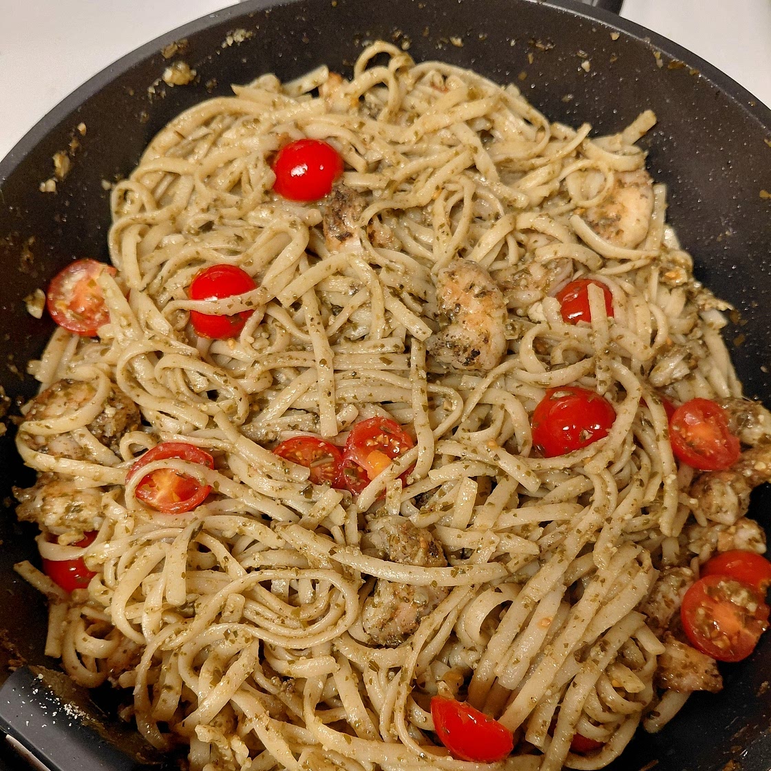 Shrimp Pesto Pasta