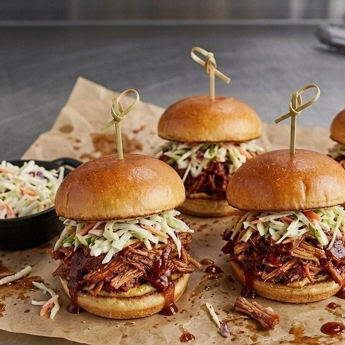 "The Bayou Smoke" Cajun Pulled Pork Sliders