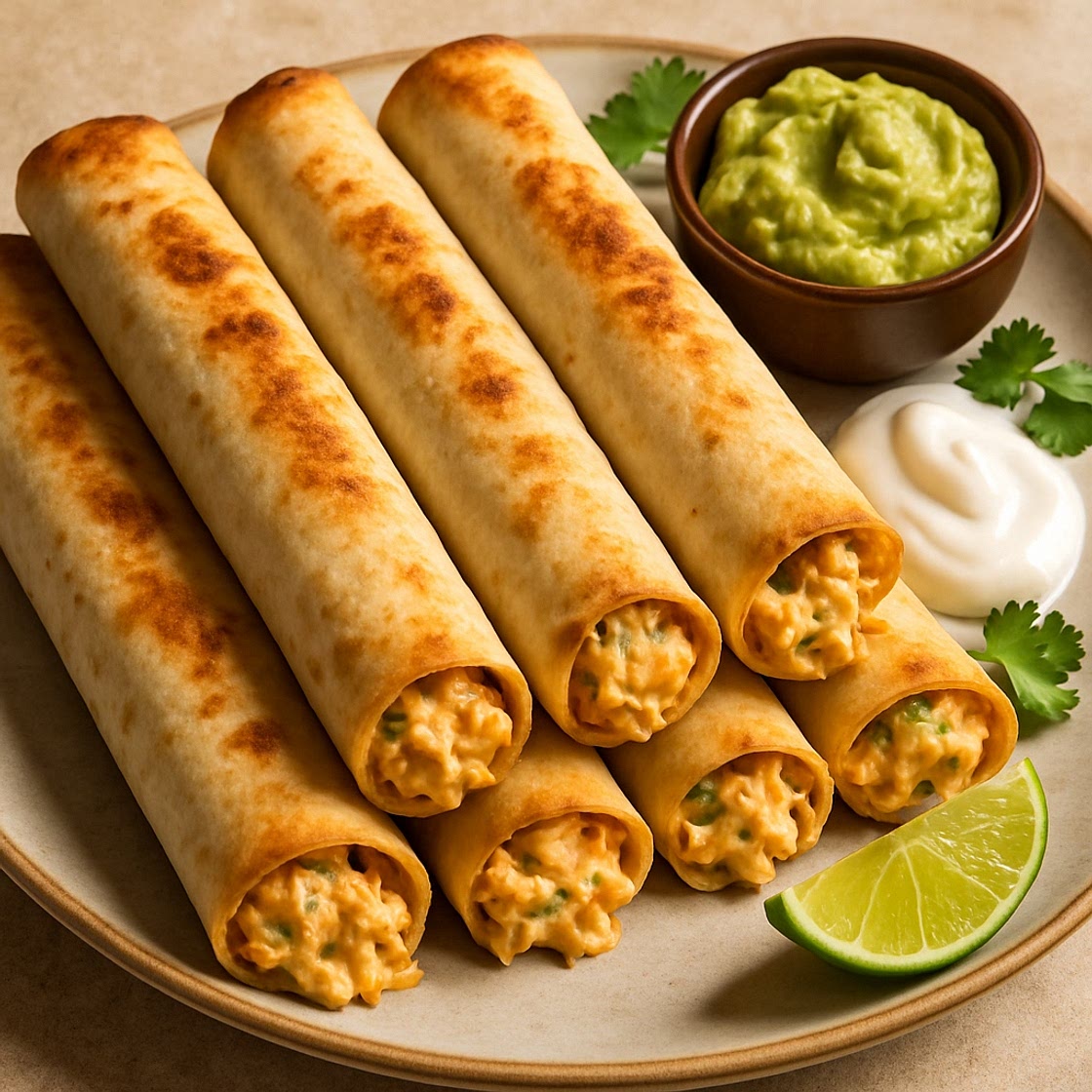 Baked Creamy Chicken Taquitos