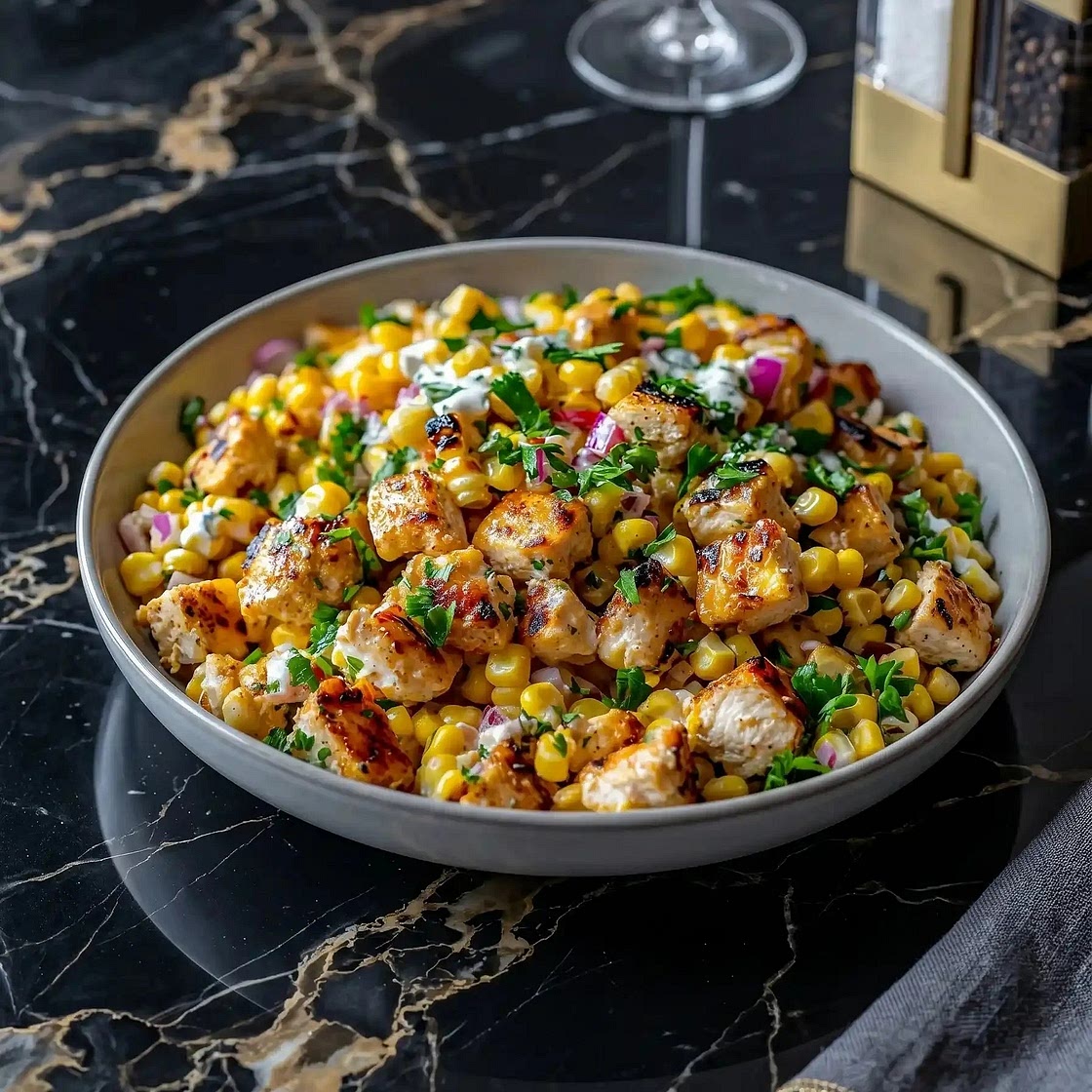 High Protein Chicken Street Corn Salad
