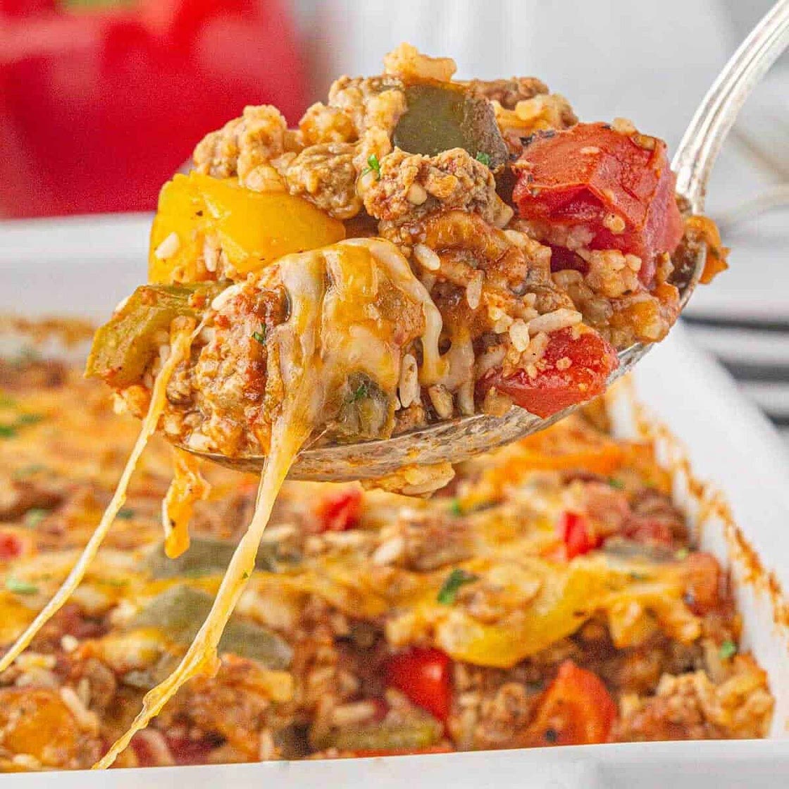 Easy Stuffed Pepper Casserole