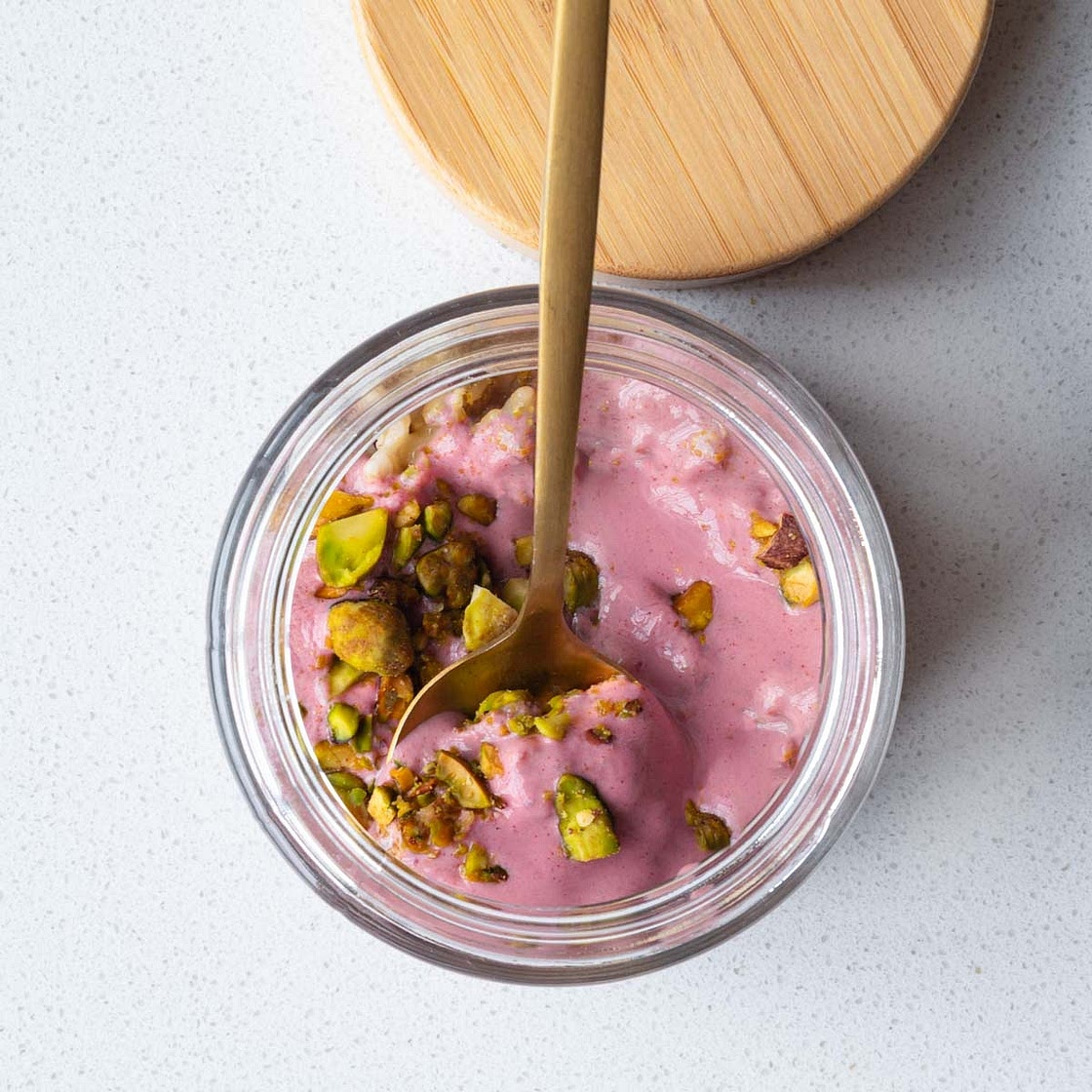 Oat Groats Yogurt Parfait