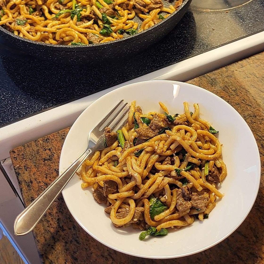 15-minute Pork and Sesame Udon Noodles | Marion's Kitchen