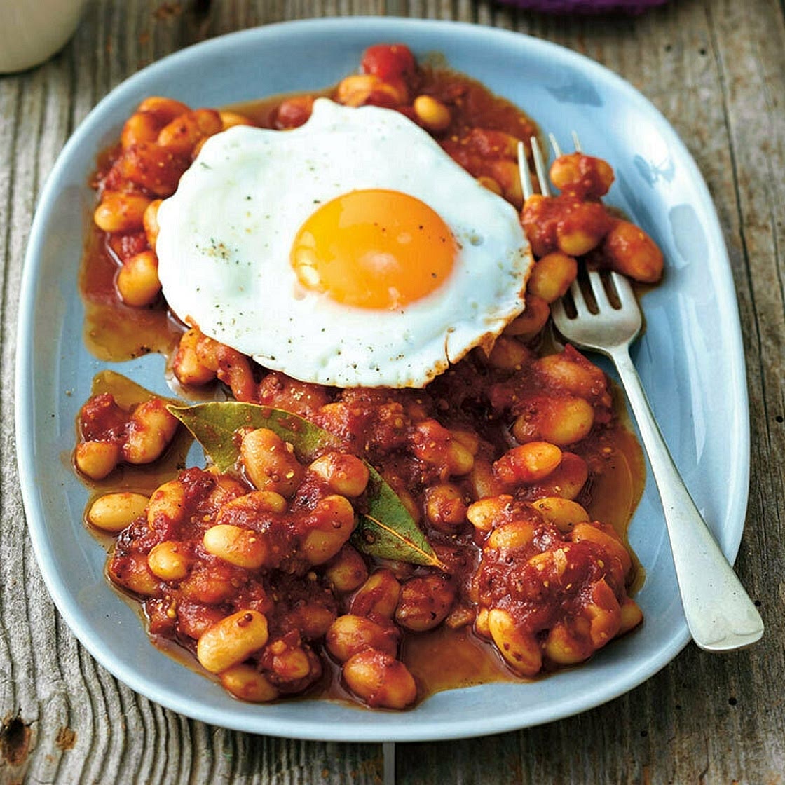 Baked Beans mit Ei