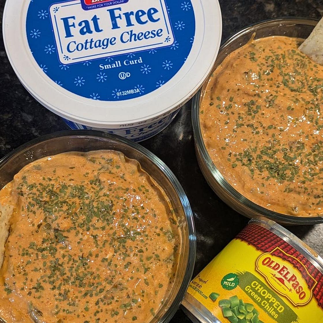 High Protein Cottage Cheese Queso Dip