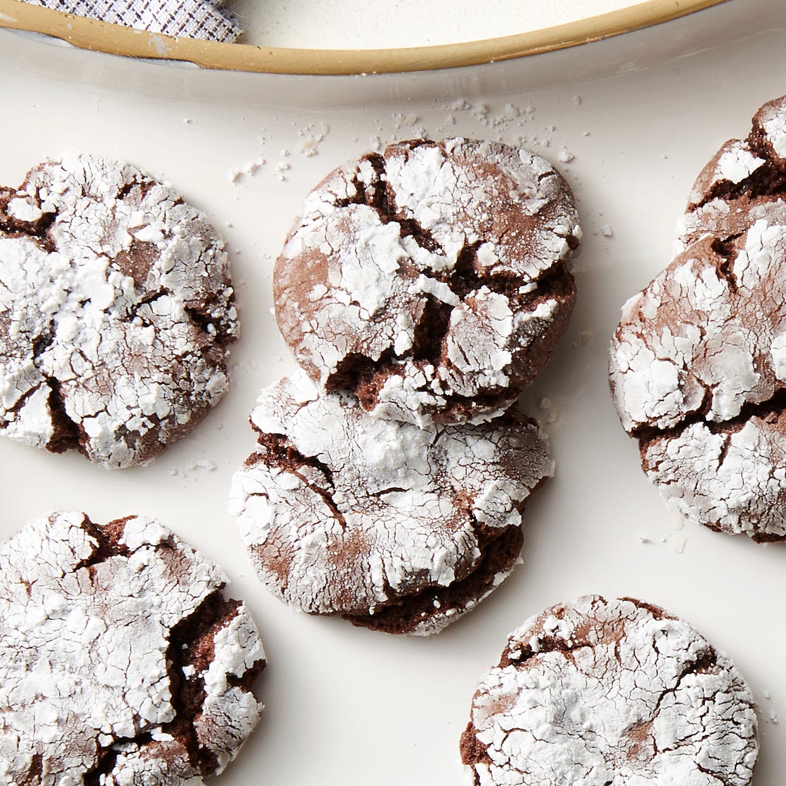 Cake Mix Fudge Crinkle Cookies