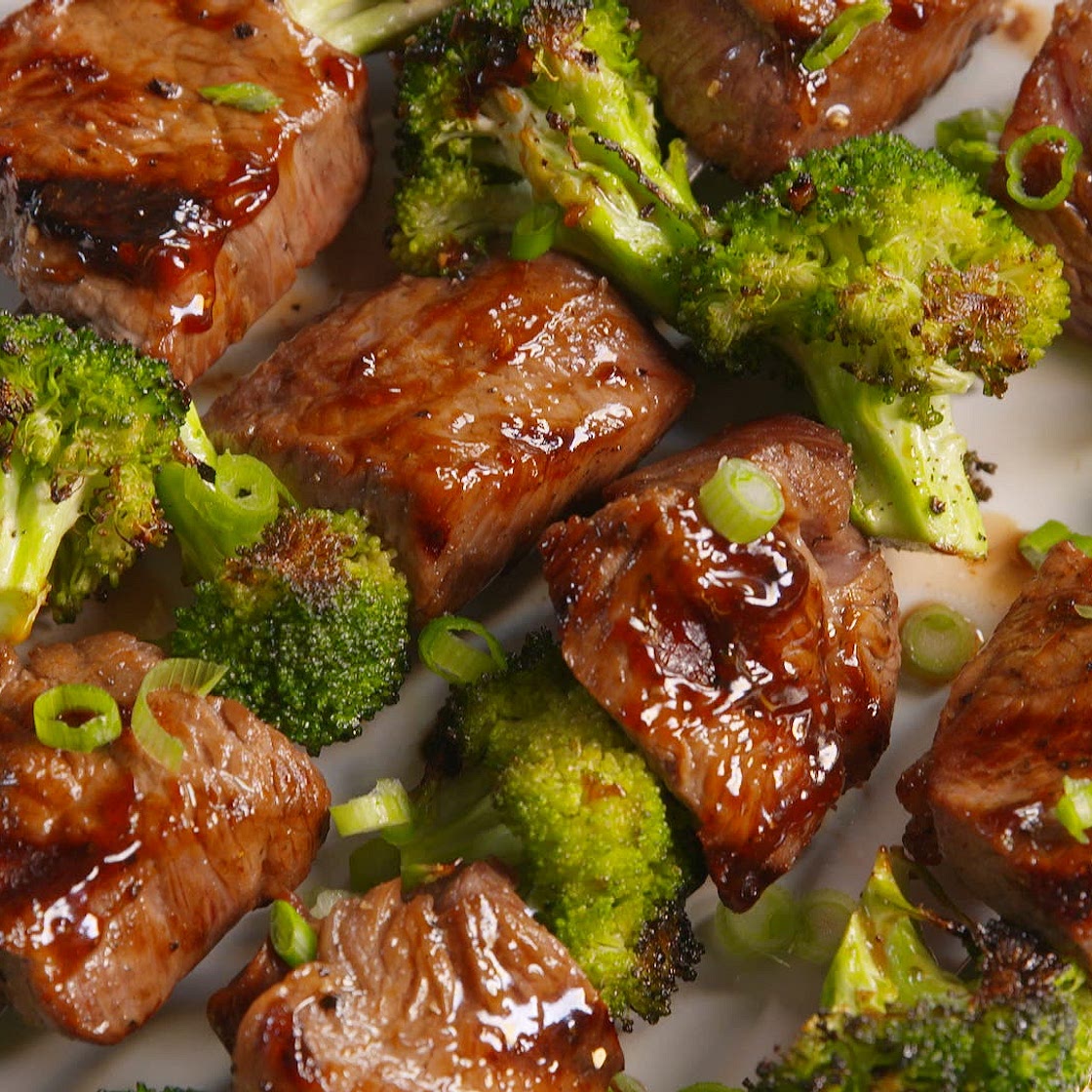 Beef & Broccoli Kebabs
