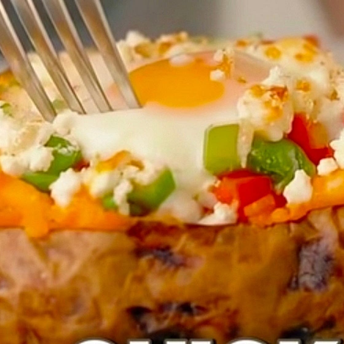 Twice Baked Sweet Potato  Breakfast