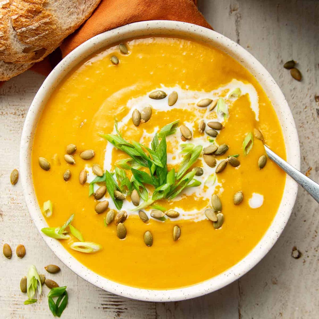 Kabocha Squash Soup with Japanese Curry