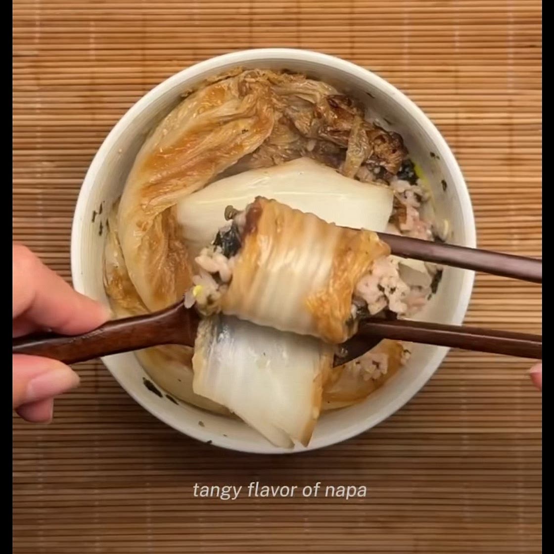 Napa cabbage add-on gyeranbap