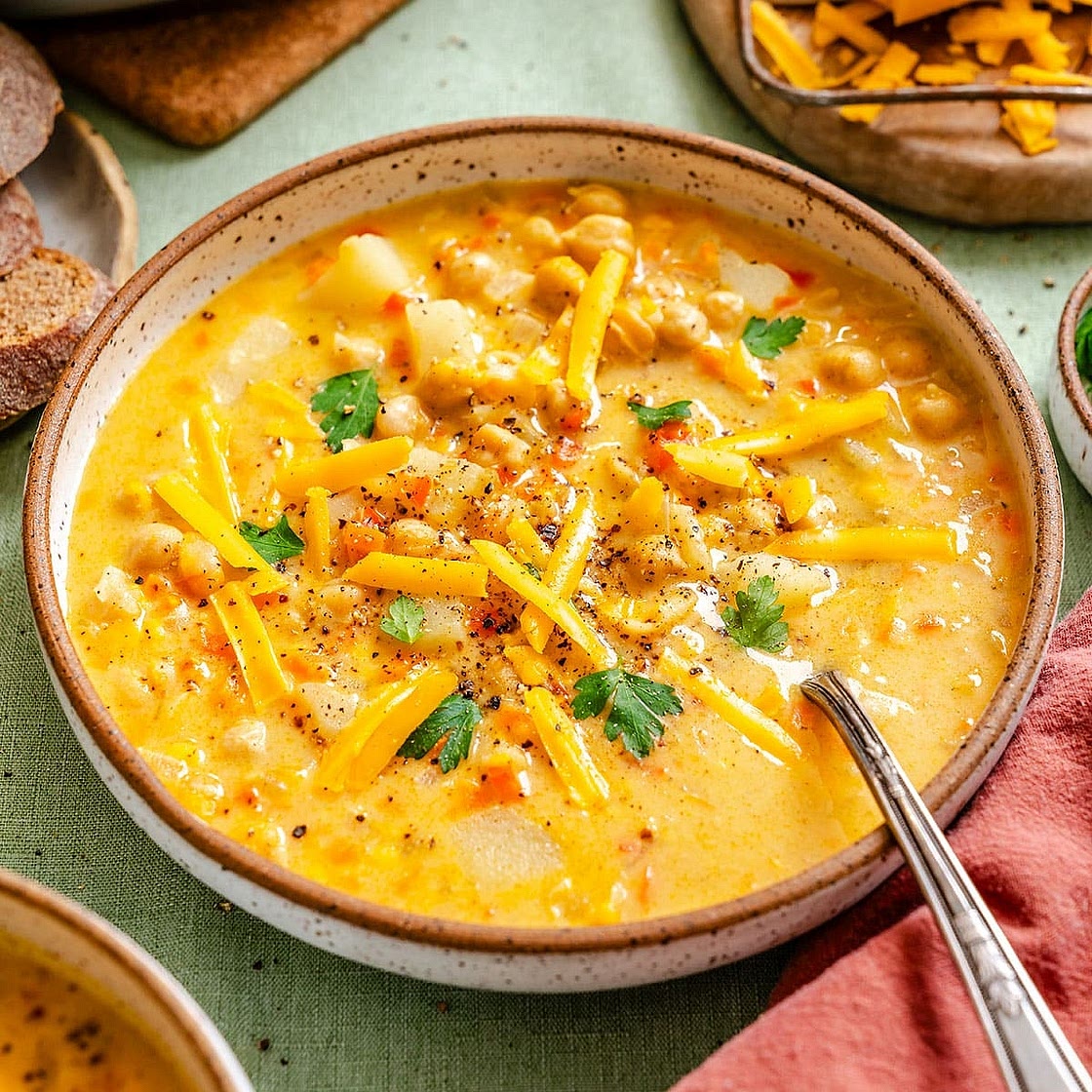 Cheddar Chickpea Chowder