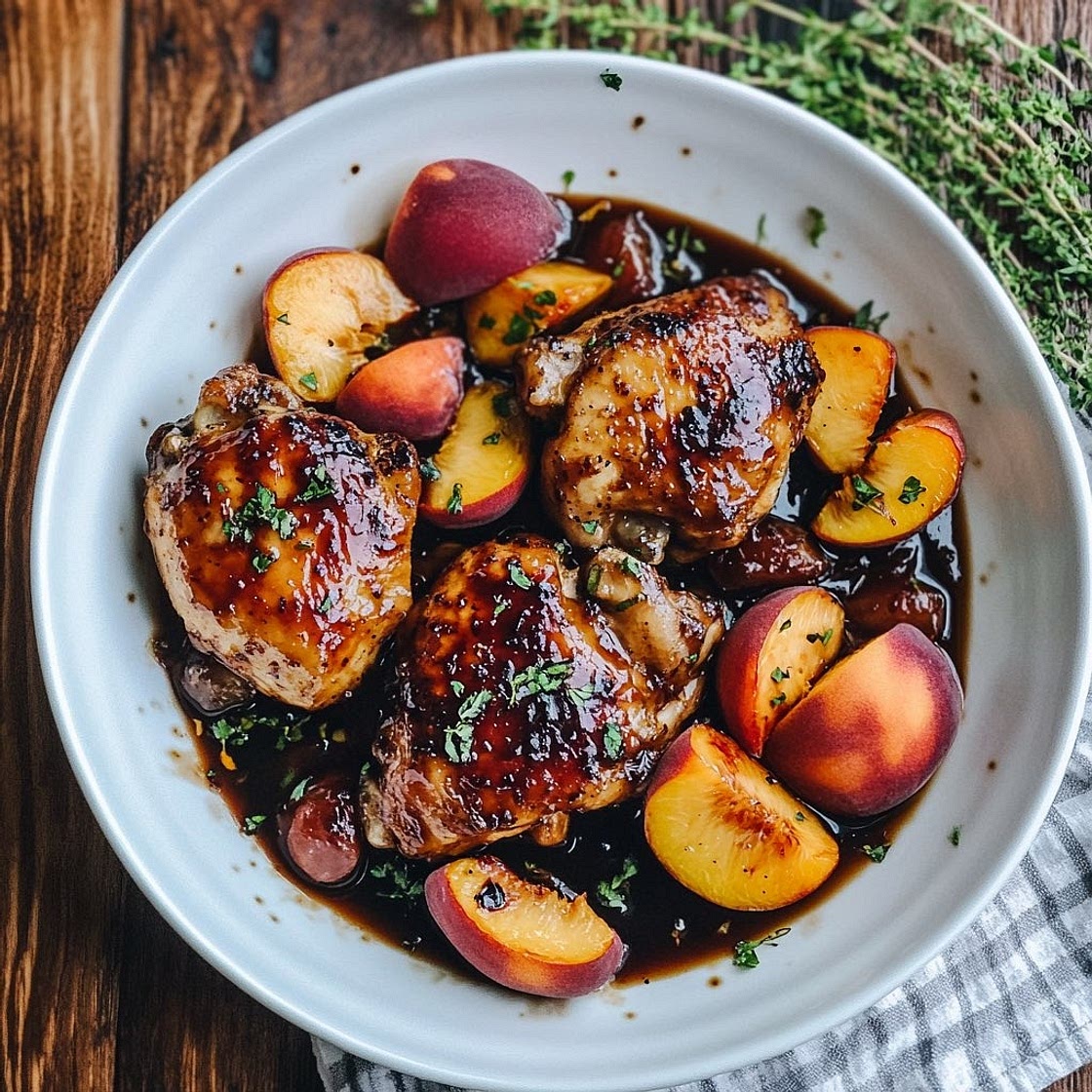 Balsamic Peach Mango Chicken
