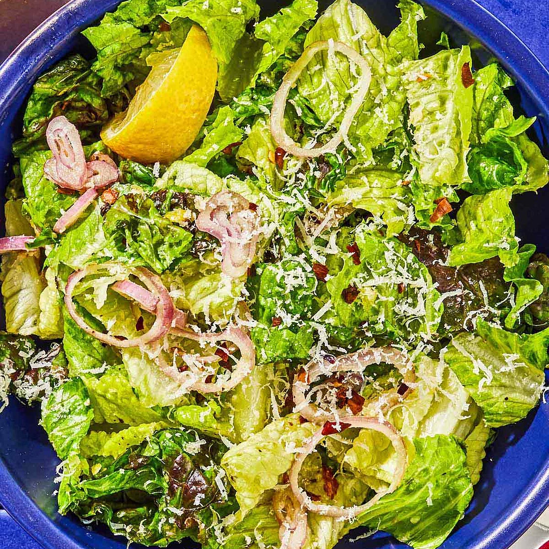 Lemon Parmesan Lettuce Salad