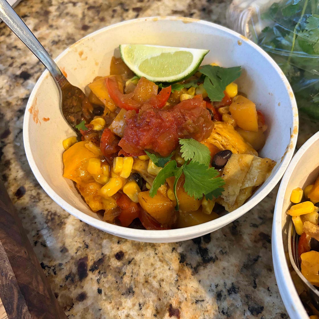 Butternut Squash & Black Bean Enchilada Skillet