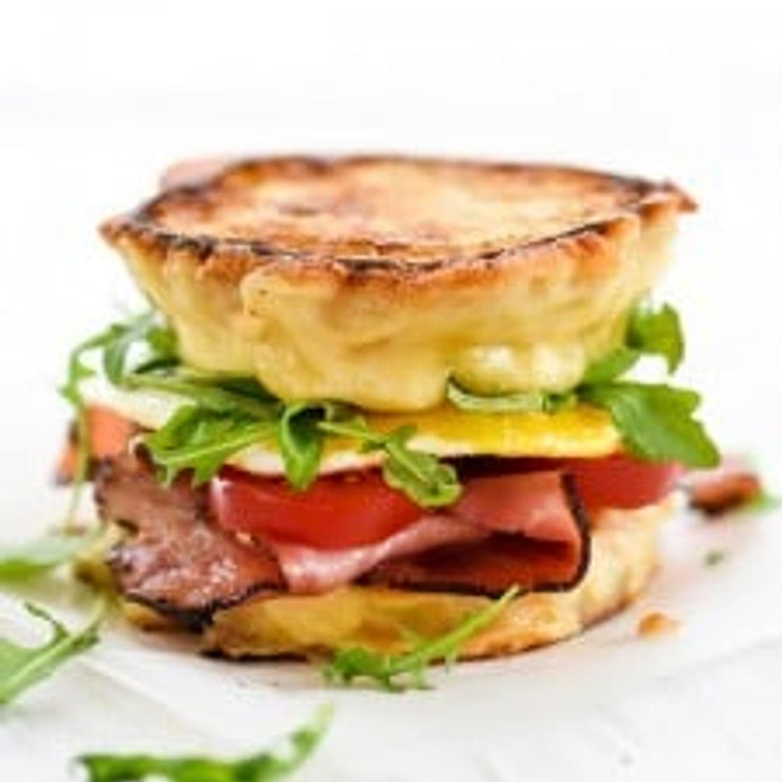 Ham and Smoked Gouda Grilled Cheese Breakfast Sandwich