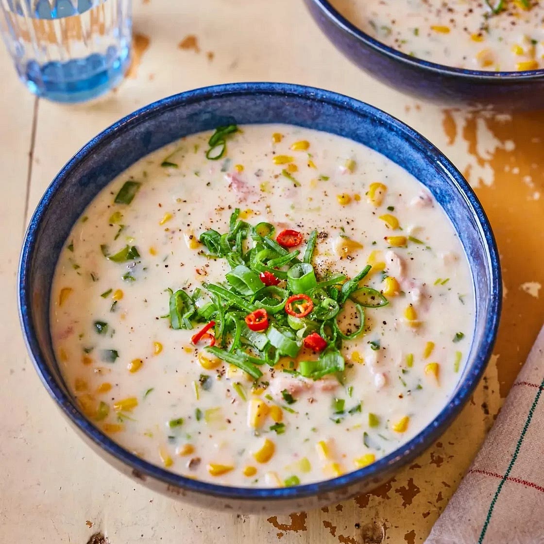 Chicken, Corn, and Spring Onion Chowder