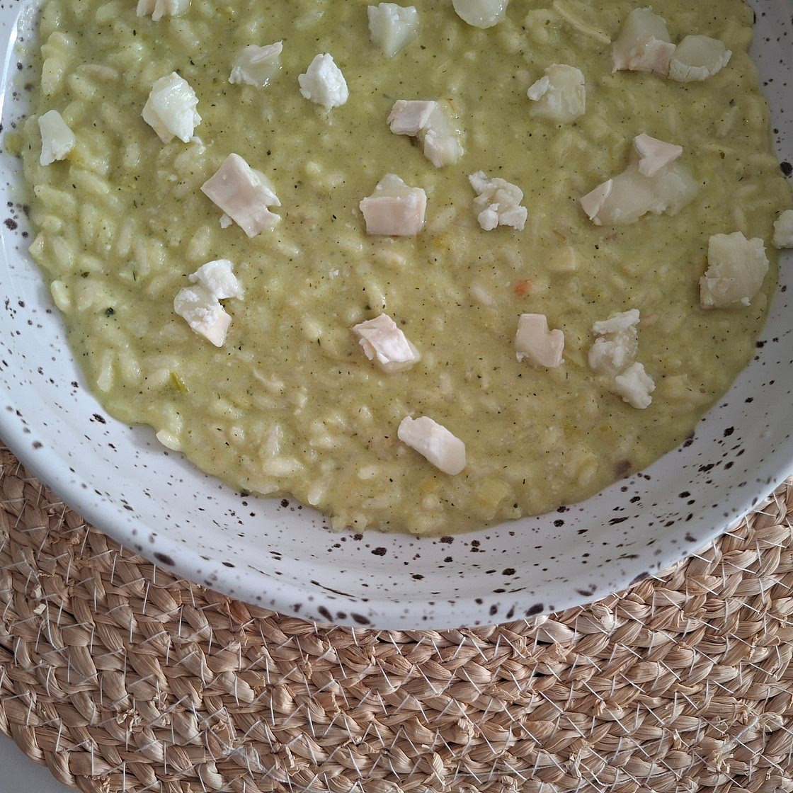 Risotto - Zucchini, goat cheese and almonds