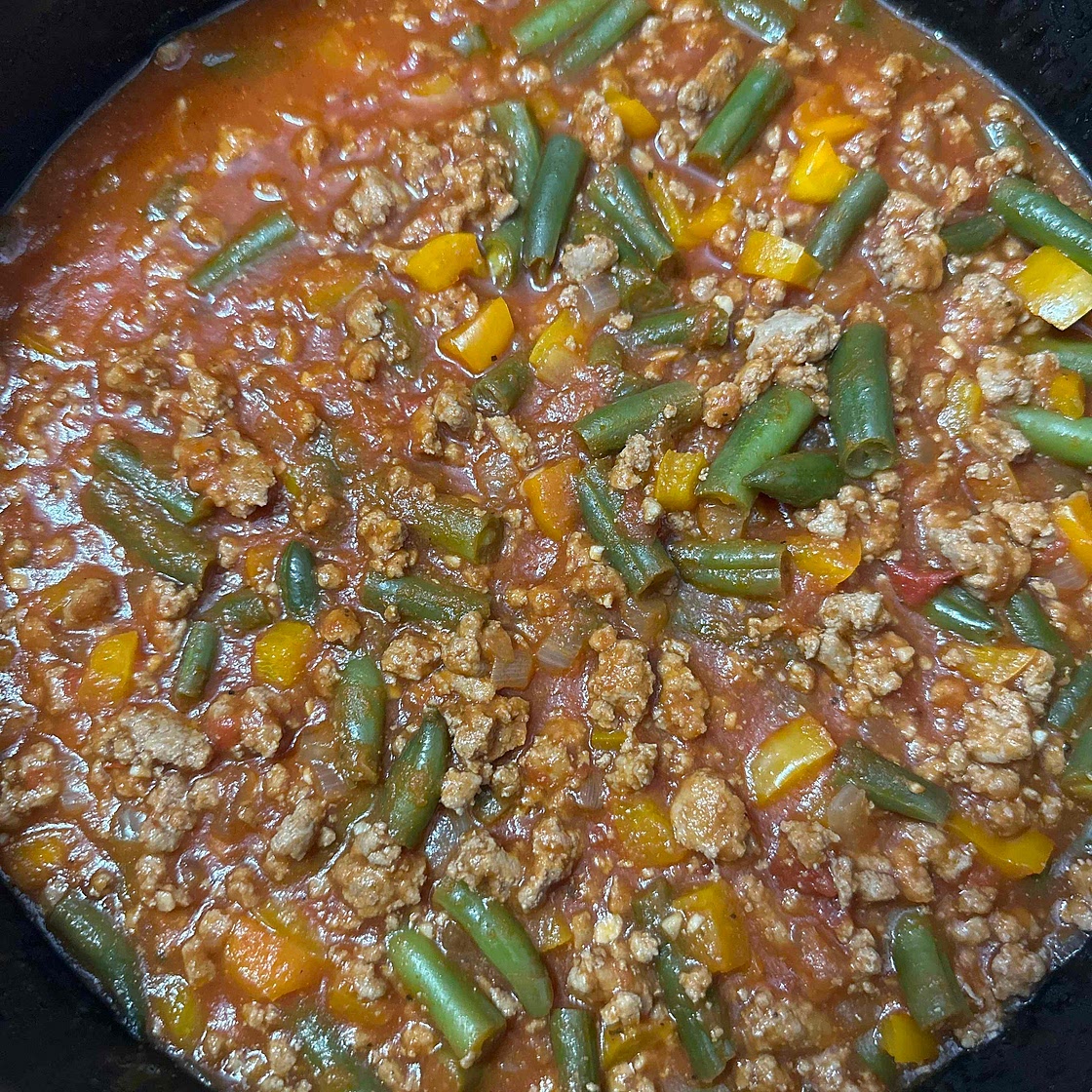 Ground Turkey Skillet with Green Beans